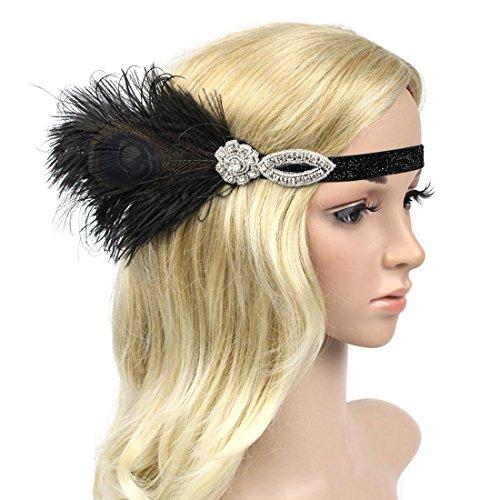 Peacock 1920s Gatsby Headpieces Black – VINTAGEPOST