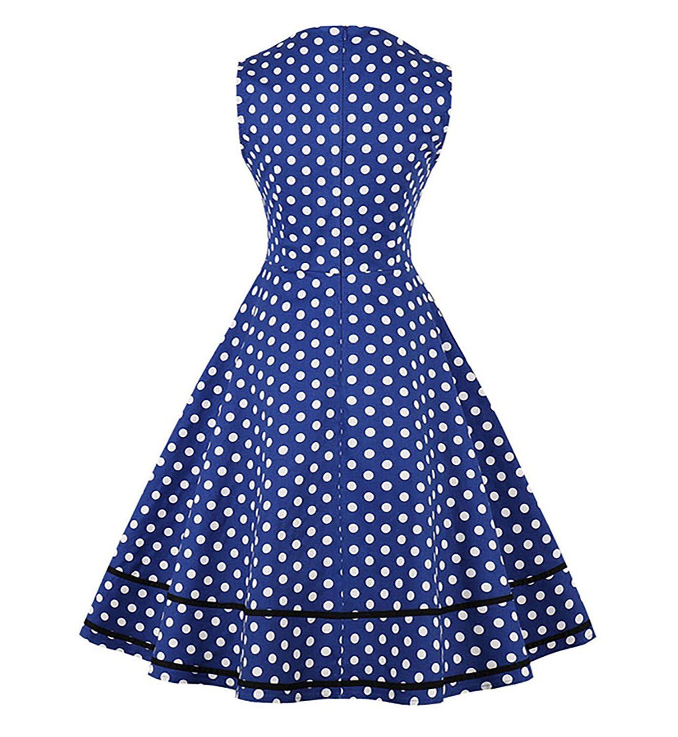 Polka Dot Retro Vintage Style Cocktail Party Swing Dress – VINTAGEPOST
