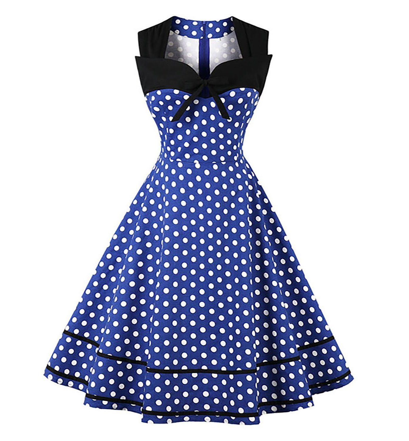 Polka Dot Retro Vintage Style Cocktail Party Swing Dress – VINTAGEPOST