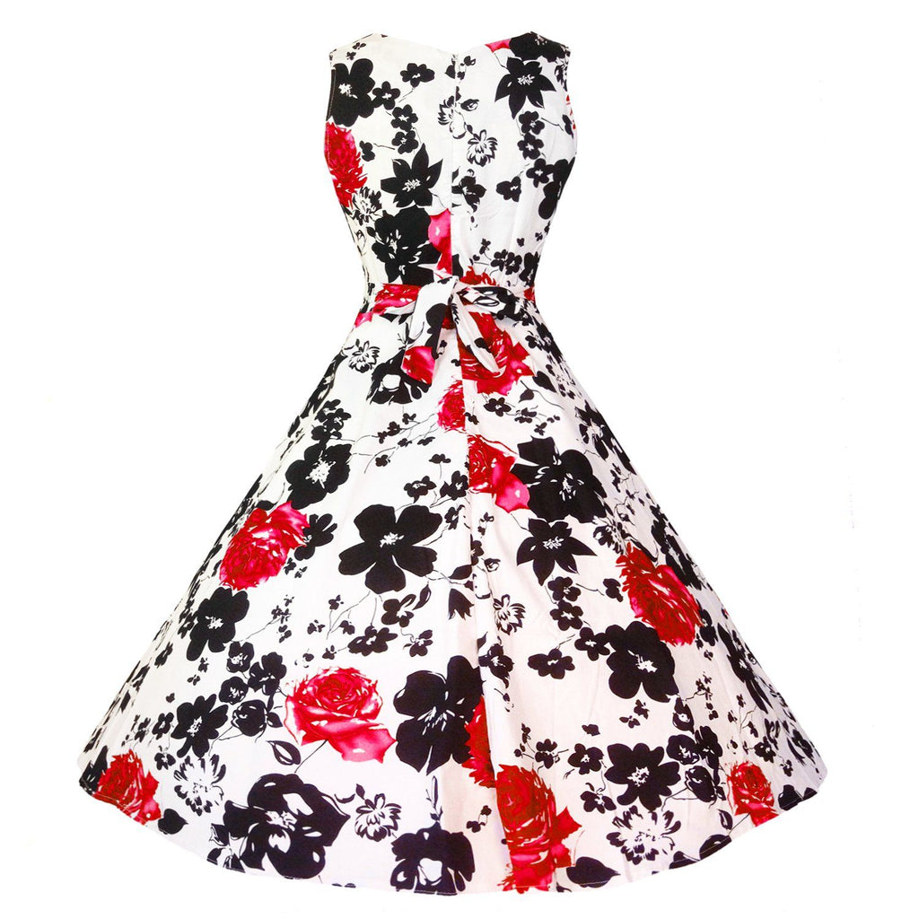 Girls Sleeveless Vintage Print Swing Party Dresses – VINTAGEPOST