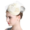 Women Wedding Hat Fascinator Penny Mesh Hat Ribbons Party Cocktail Hat